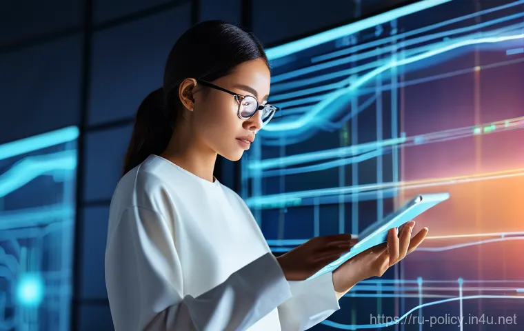 정책분석사와 연구 데이터의 신뢰성 관리 - **Prompt 2: Human-AI Data Synergy**
    "A captivating, medium shot of a professional individual (ge...