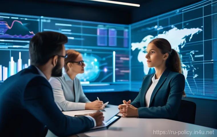 정책분석사와 조직 내 협업 사례 - "A diverse team of male and female professionals, including data analysts, strategists, and project ...