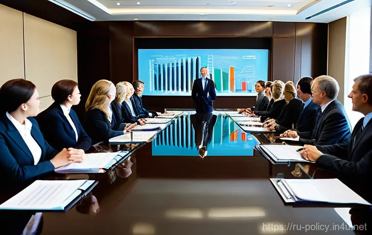 정책분석사 연봉 인상 사례 - **Prompt:** A group of diverse Russian professionals, ranging from young graduates to mid-career exp...