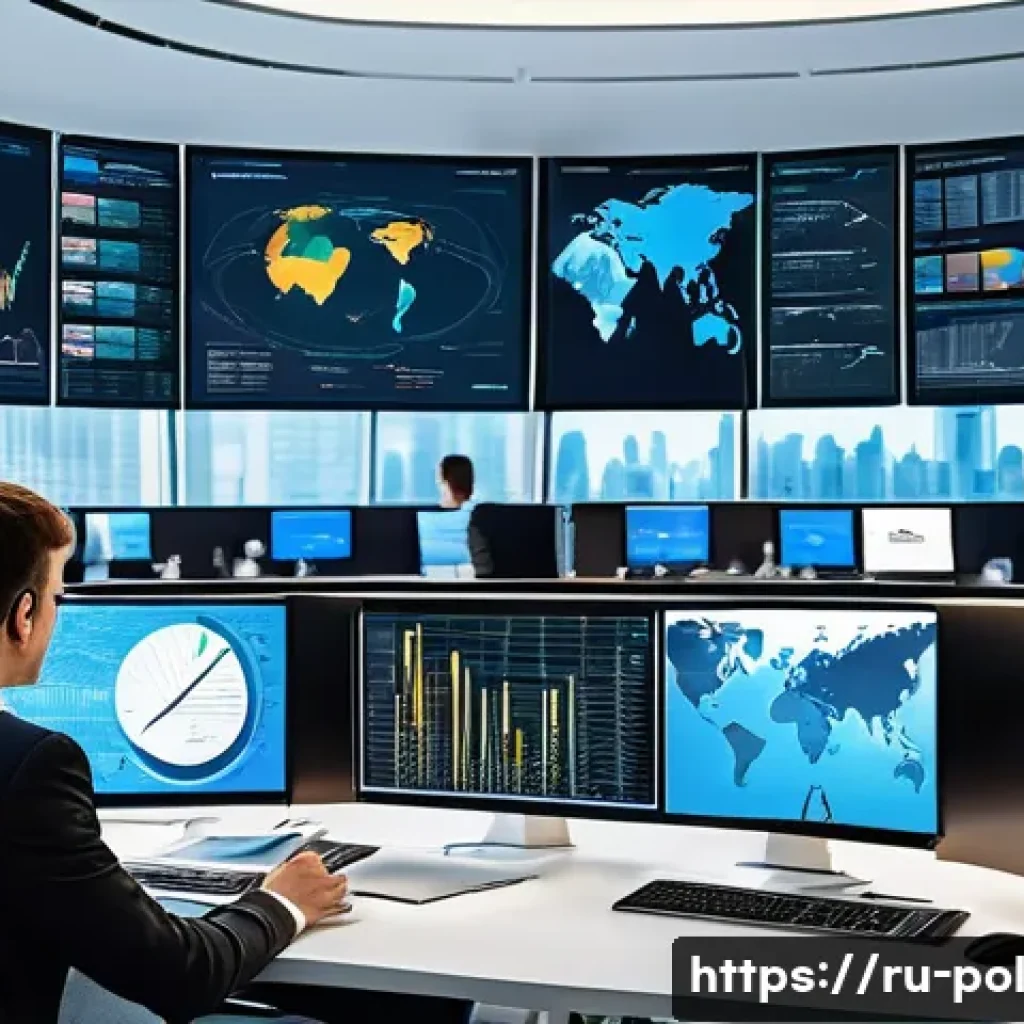 정책분석사와 글로벌 정책 변화 분석 - A detailed illustration of a global political analyst’s workspace: a modern office filled with multi...