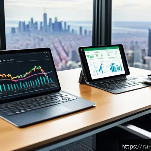 Home 32 정책분석사와 최신 정책 트렌드 - A modern political analyst workspace featuring a sleek laptop displaying interactive data dashboards...